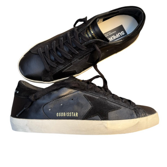 Golden Goose Superstar Suede Sneakers (Black) (New) (Womens)