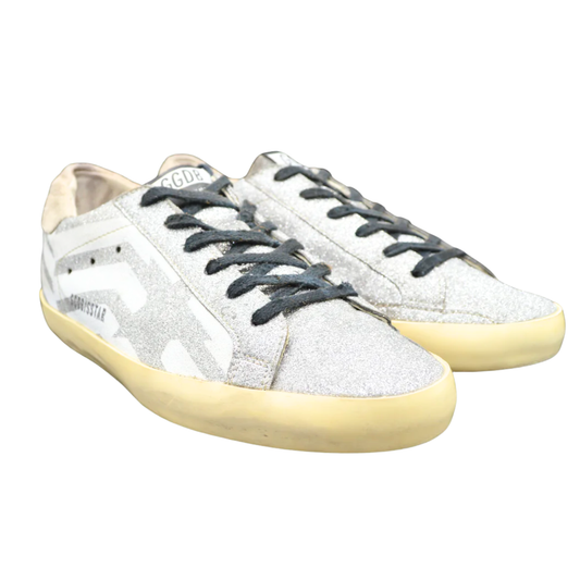 Golden Goose Superstar Sneakers (Silver) (Womens)