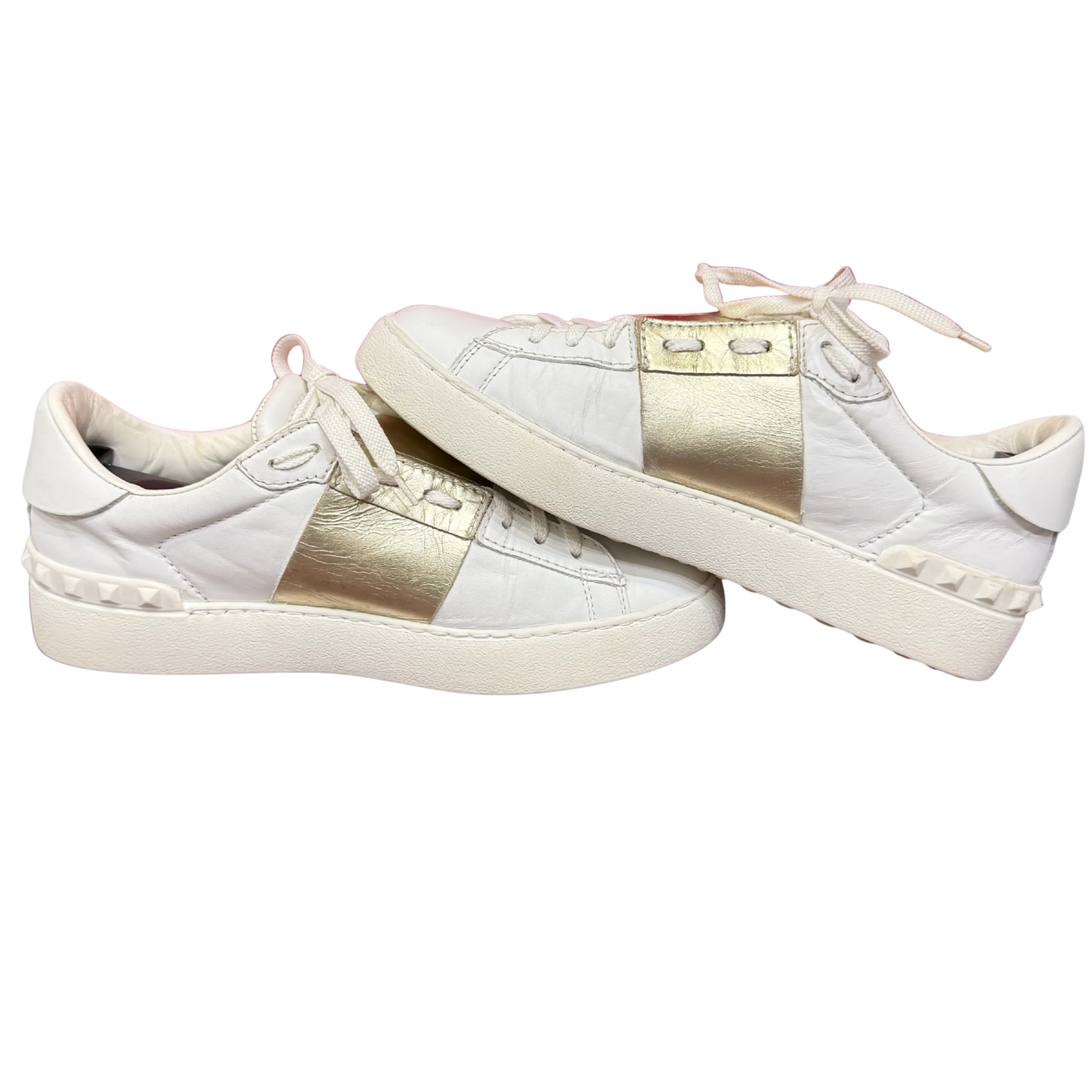 Valentino Open Sneakers (Gold) (Womens)