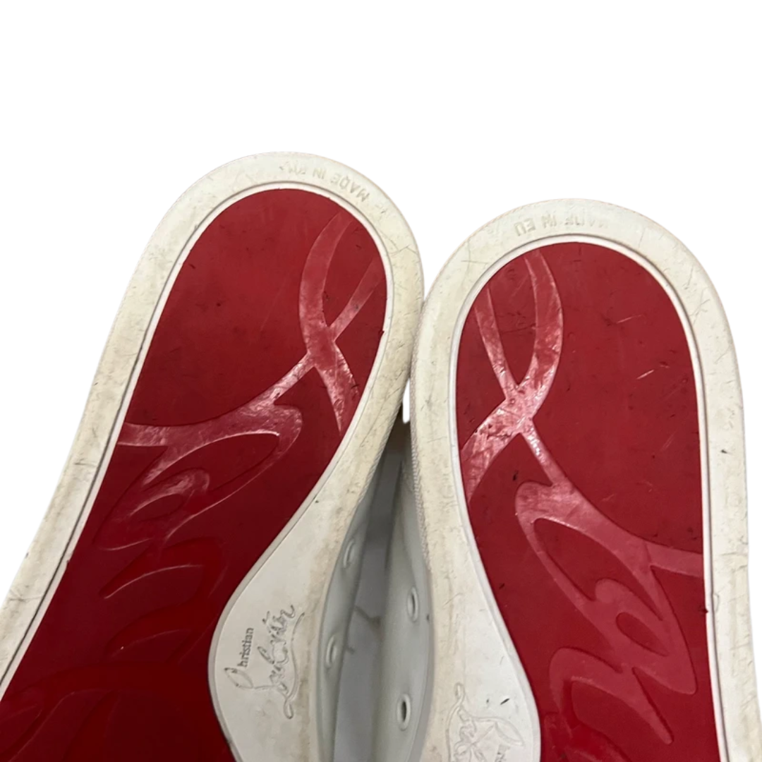 Christian Louboutin Louis Junior Spike Sneakers (White)
