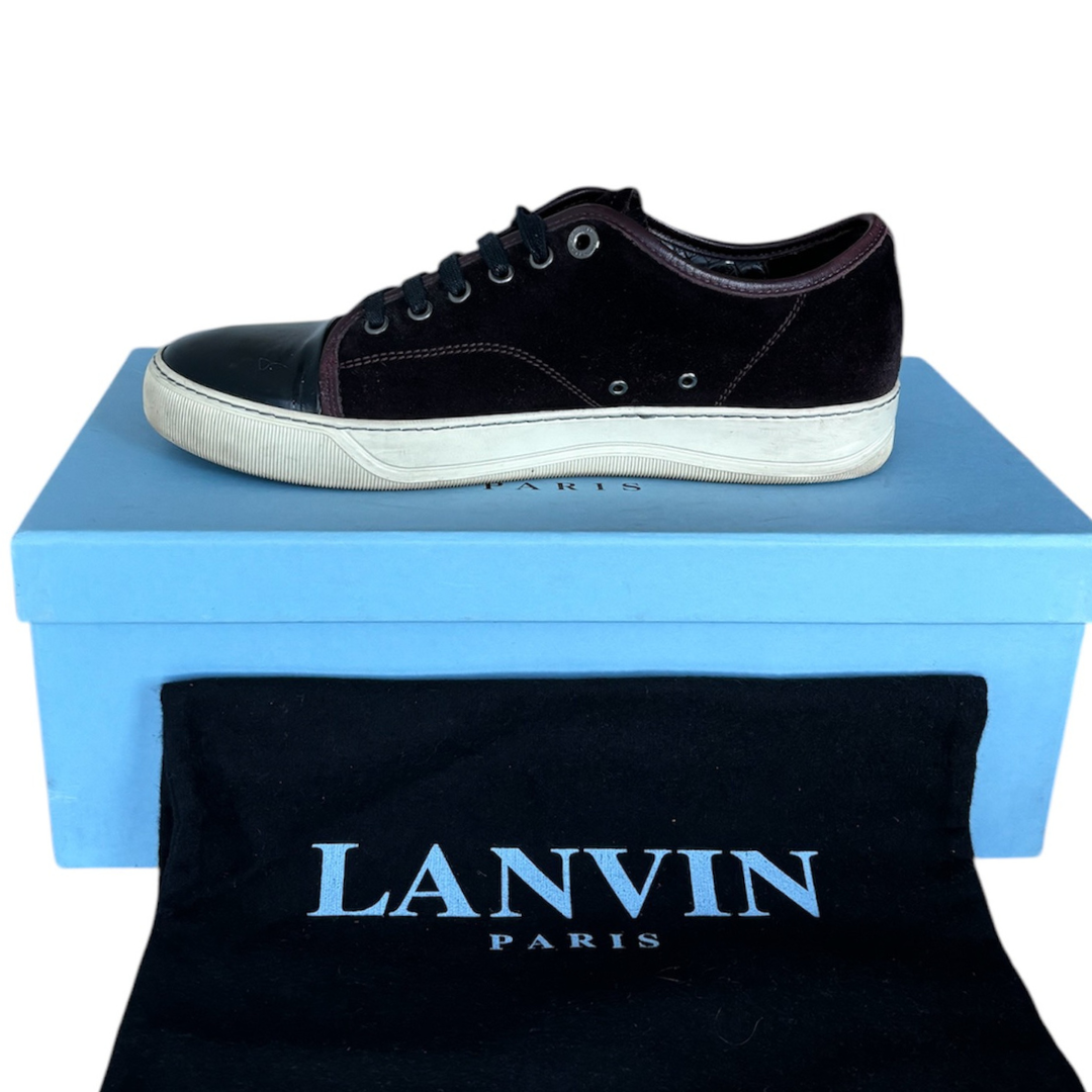 Lanvin Cap Toe Sneakers (Burgundy)