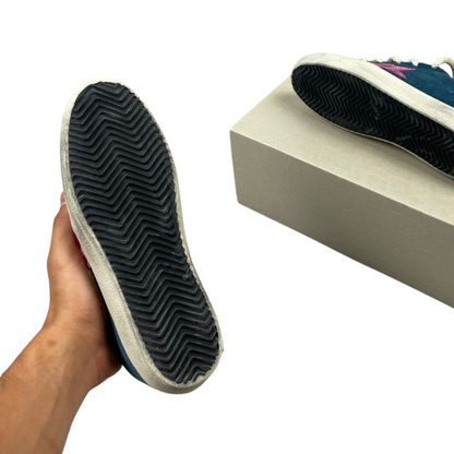 Golden Goose Superstar Sneakers (Navy Pink) (New) (Womens)