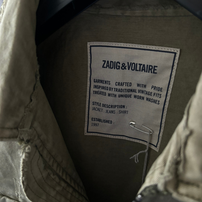 Zadig & Voltaire Field Jacket (Military Green) (Distressed Design) (New)