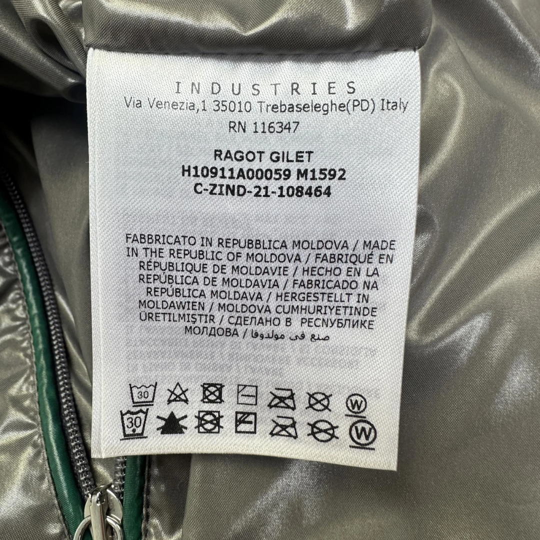 Moncler Ragot Down Gilet Vest (Dark Green)