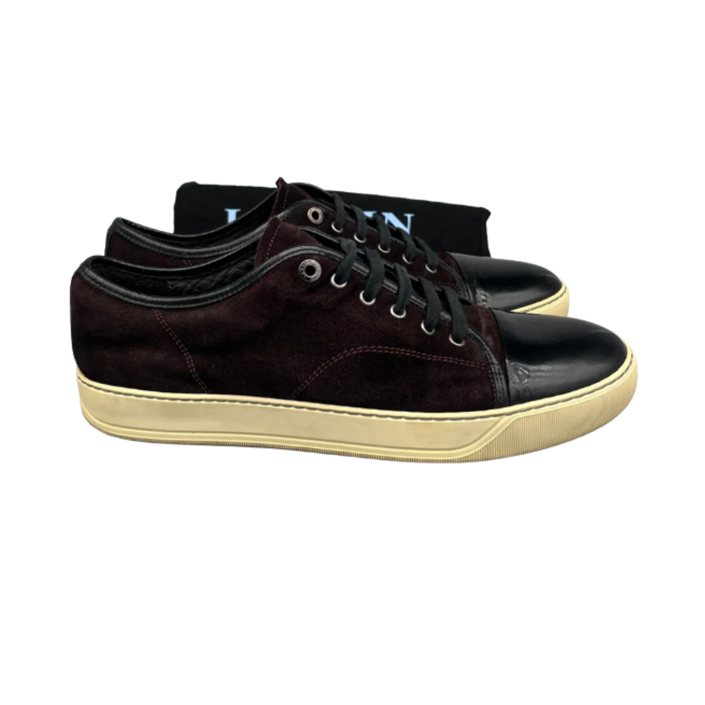 Lanvin Cap Toe Sneakers (Burgundy)