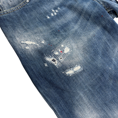 Dondup Mius Distressed Skinny-fit Jeans (Navy) (New)