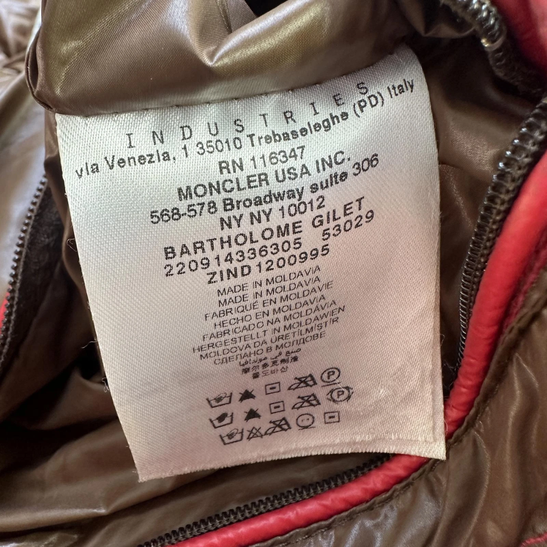 Moncler Bartholome Gilet Down Vest (Burgundy)