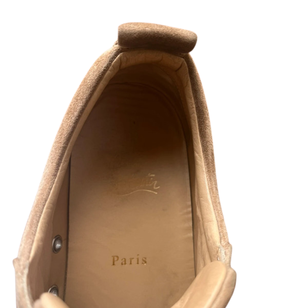Christian Louboutin Louis Junior Spike Sneakers (Beige)
