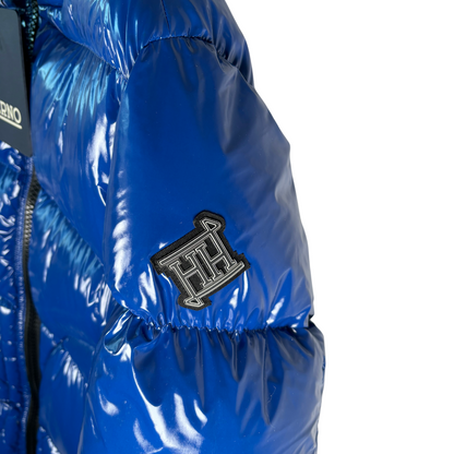 Herno Glossy Logo Puffer Jacket (Blue) (New)