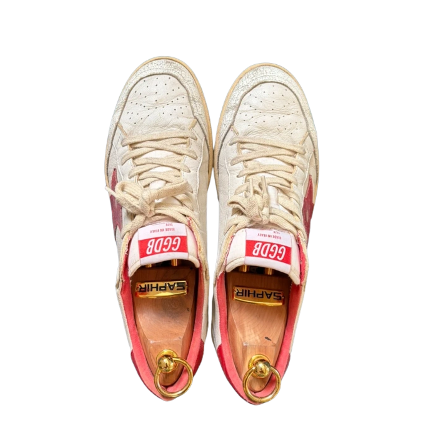 Golden Goose Ballstar Sneakers (White Red)