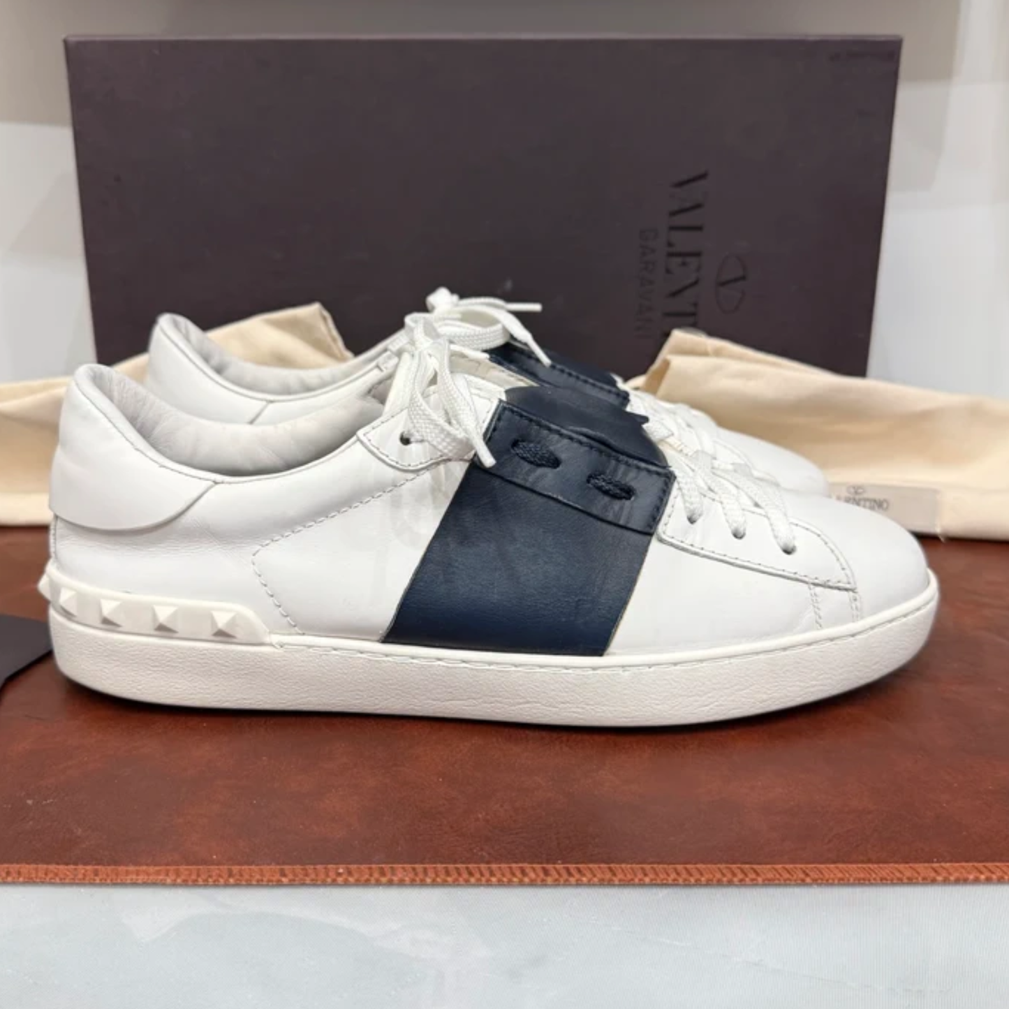 Valentino Open Sneakers (White black)