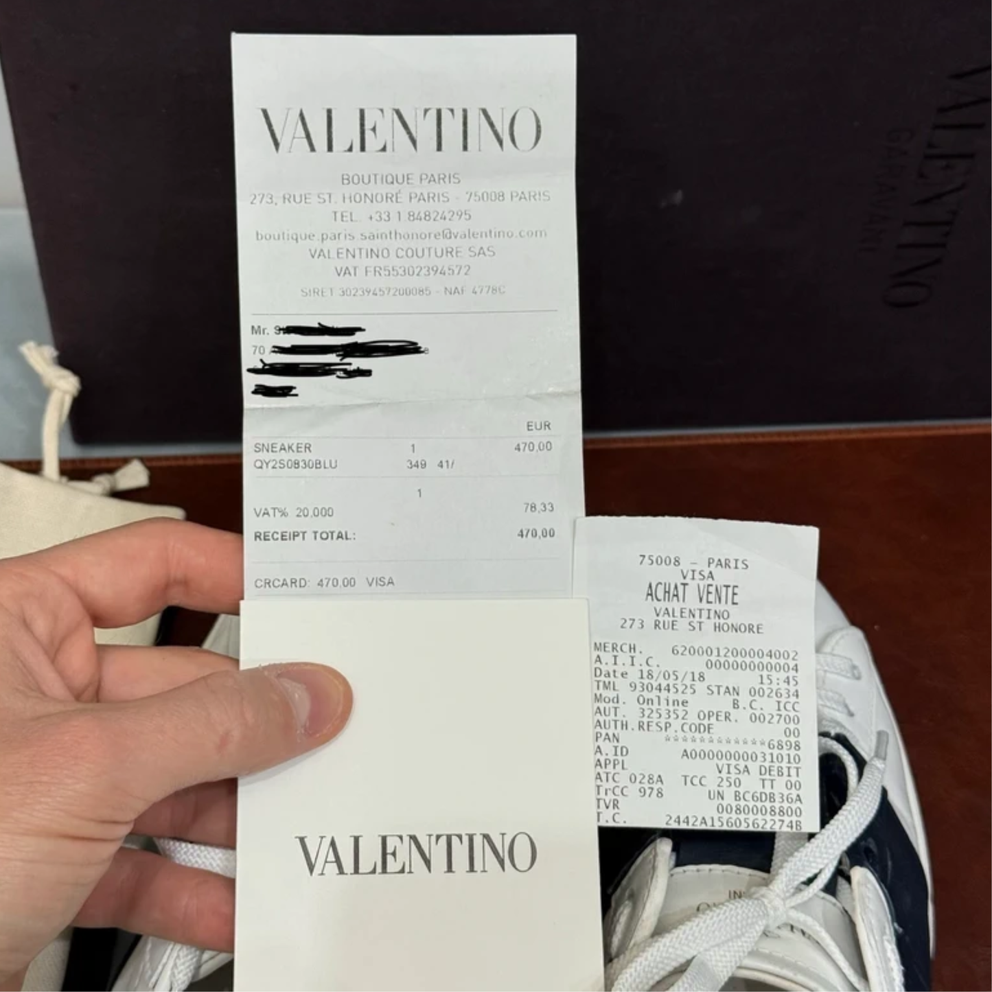 Valentino Open Sneakers (White black)
