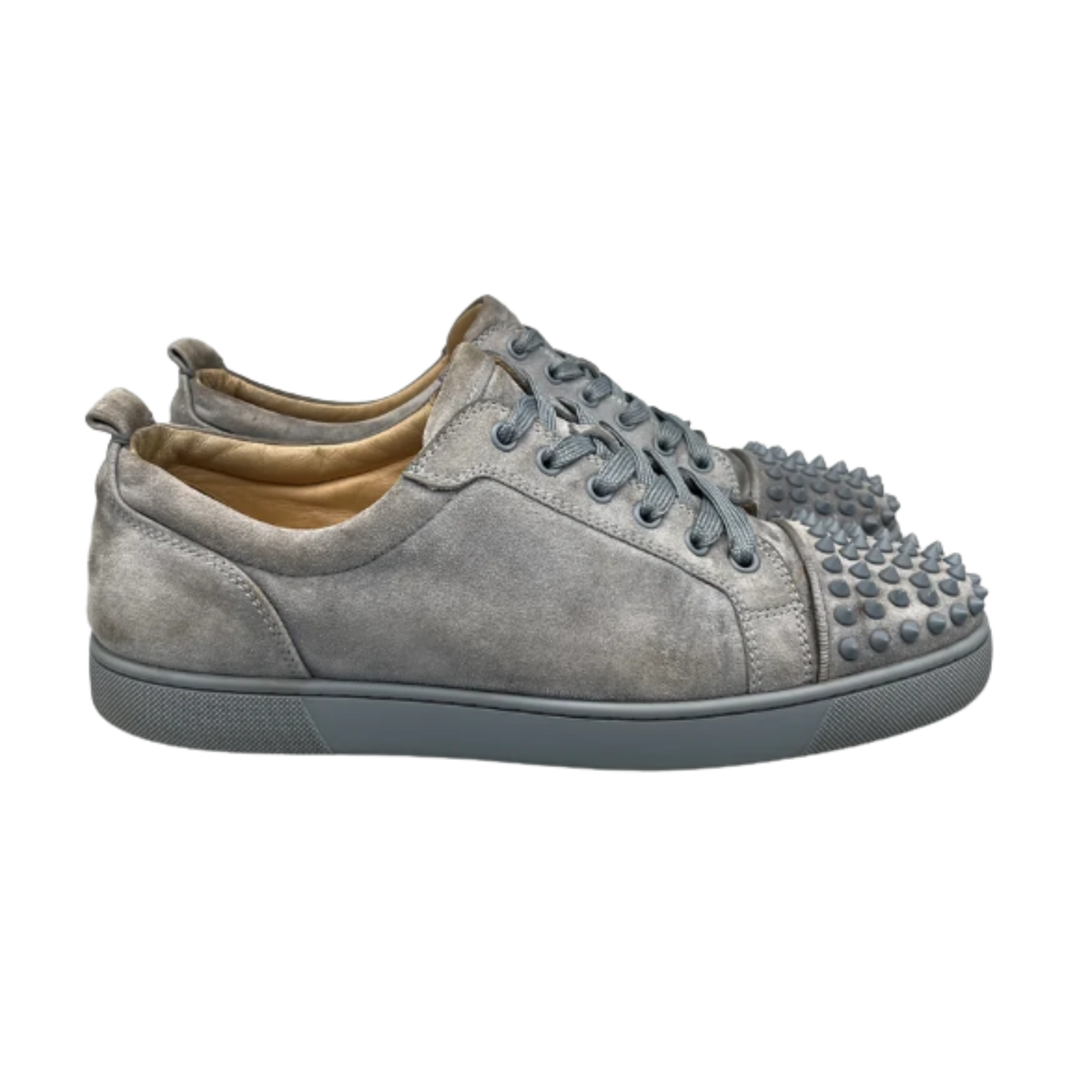 Christian Louboutin Louis Junior Spike Sneakers (Gray)