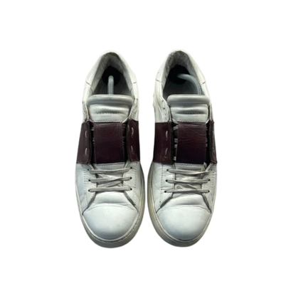 Valentino Open Sneakers (White Burgundy)
