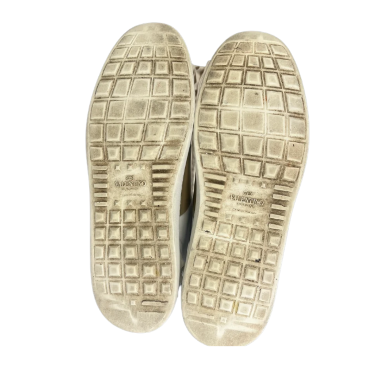 Valentino Garavani Open Sneakers (White Gold)