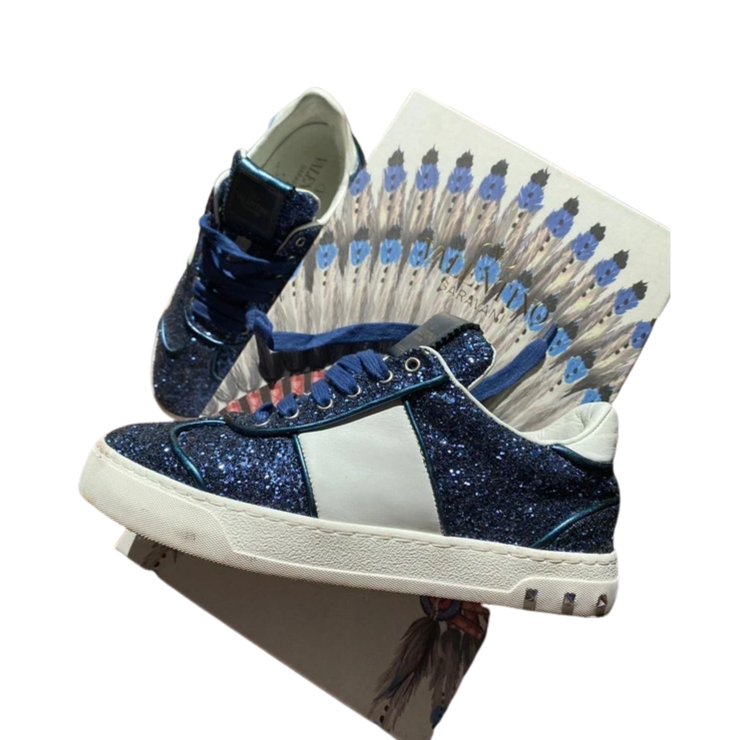 Valentino Garavani Flycrew Sneakers (Navy) (womens)
