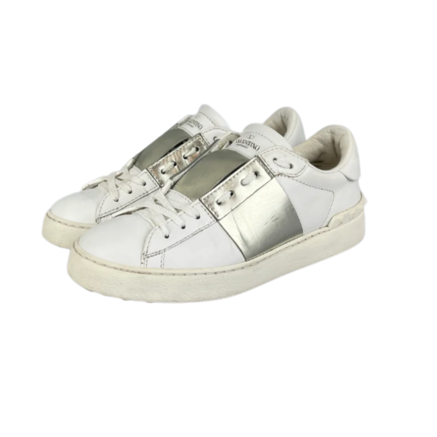 Valentino Garavani Open Sneakers (White Silver)