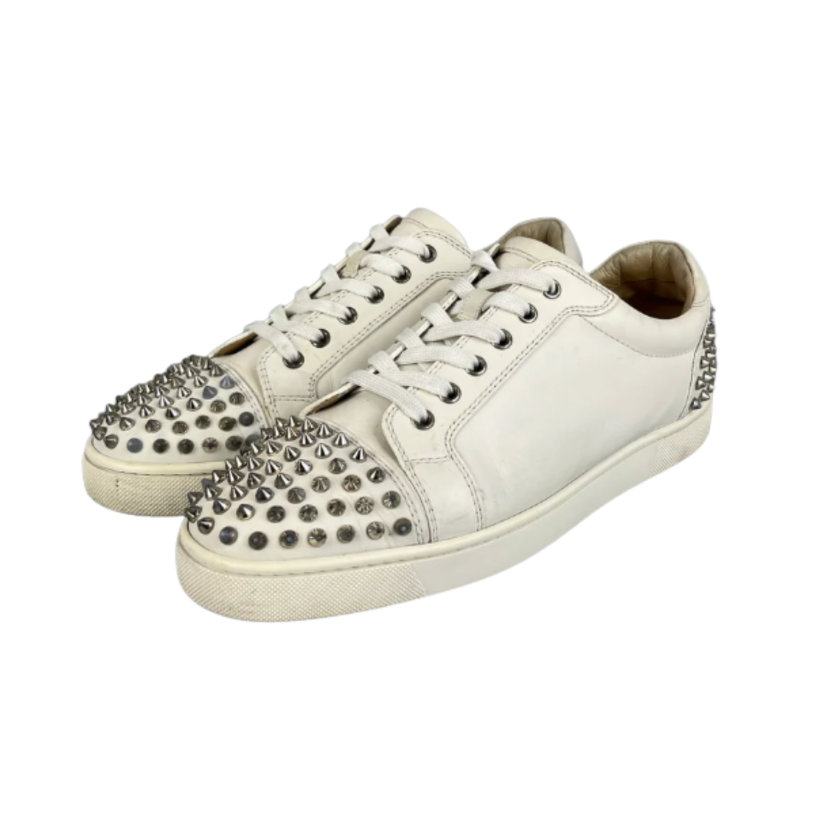 Christian Louboutin Louis Junior Spike Sneakers (White)