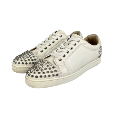 Christian Louboutin Louis Junior Spike Sneakers (White)