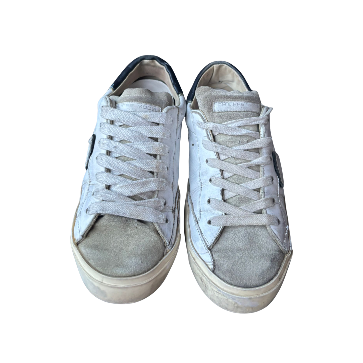 Philippe Model Prsx Low Suede Sneakers (White Black)