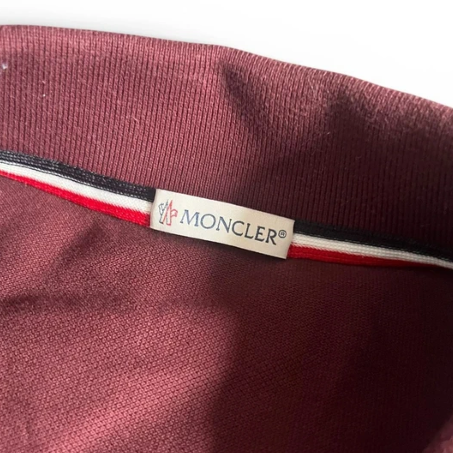 Moncler Maglia Polo Shirt (Burgundy )