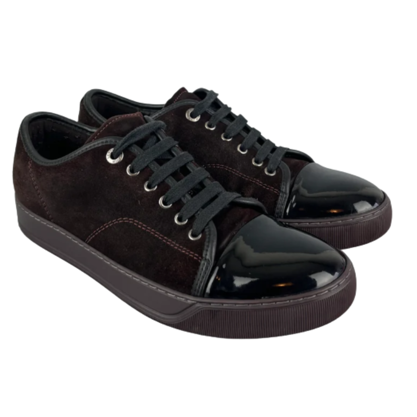 Lanvin Cap Toe Sneakers (Burgundy)