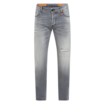 Tramarossa Distressed Slim-fit Jeans (Grey) New)