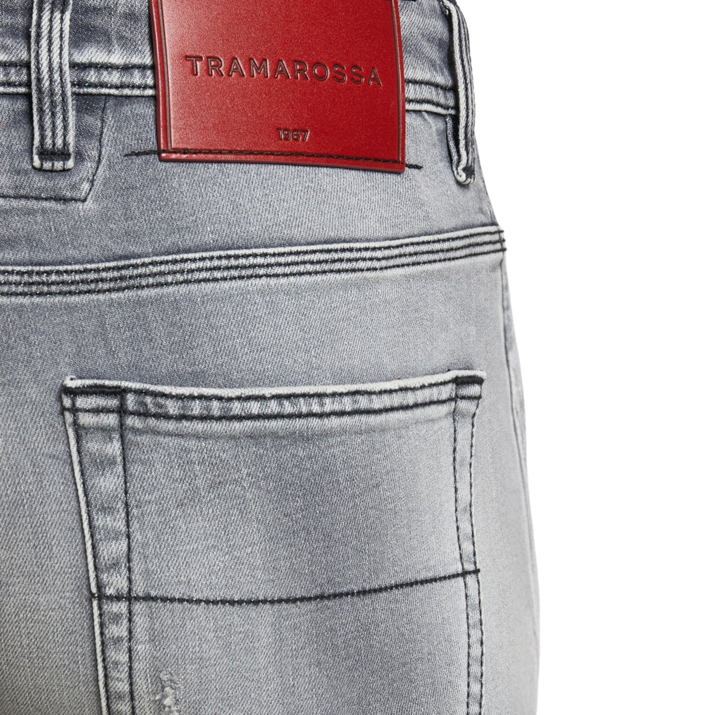 Tramarossa Distressed Slim-fit Jeans (Grey) New)