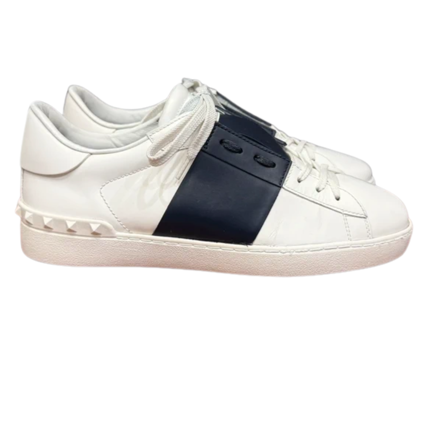 Valentino Garavani Open Sneakers (White Navy)