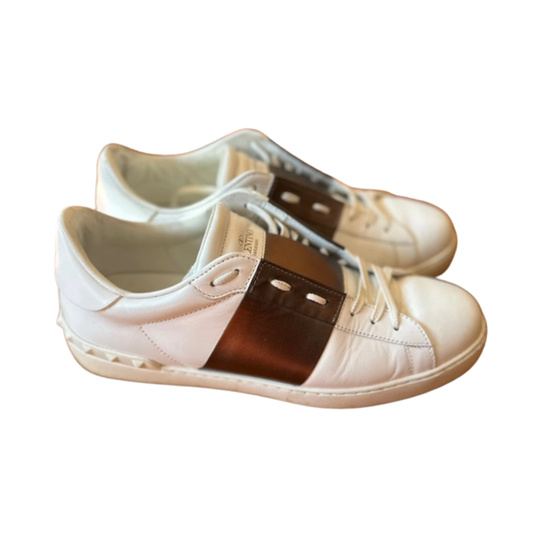 Valentino Garavani Open Sneakers (White Bronze)