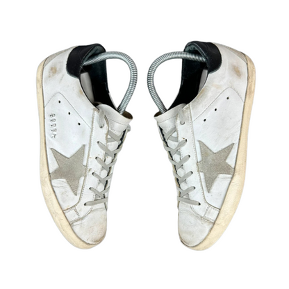 Golden Goose Superstar Sneakers (White &amp; Orange) (New)