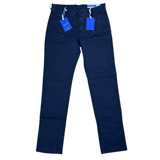 Jacob Cohën Bobby Slim Fit Chino Trousers (Navy) (New)