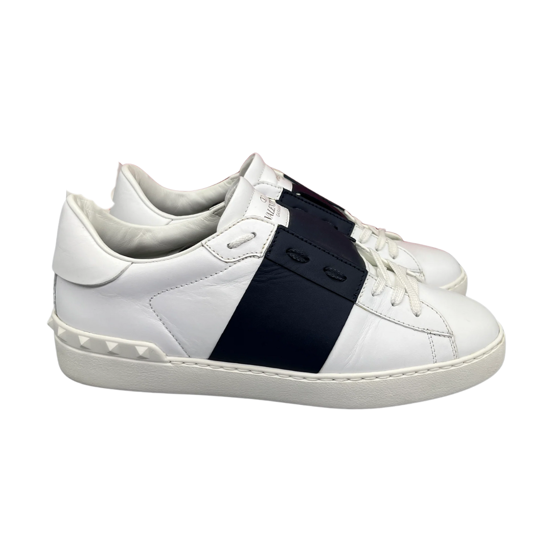 Valentino Garavani Open Sneakers (White Navy)