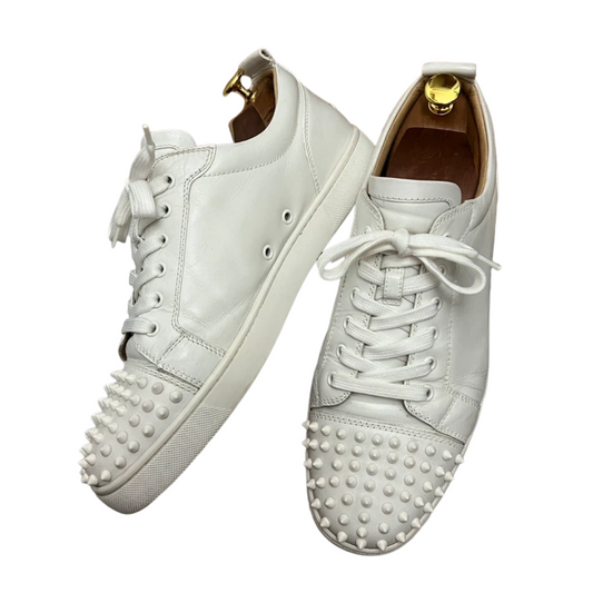 Christian Louboutin Louis Junior Spike Sneakers (White)
