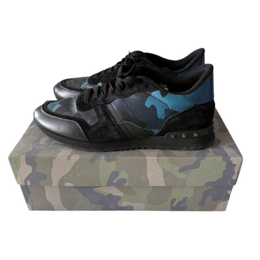 Valentino Garavani Rockrunner Sneakers (Navy Black)