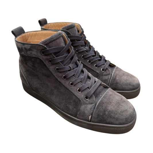 Christian Louboutin Louis High Top Sneakers (Dark Grey)