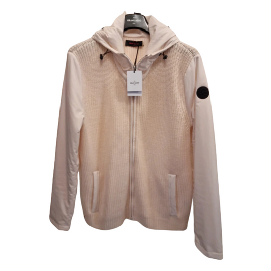 Gran Sasso Wool Nylon Cardigan Jacket (Beige) (New)