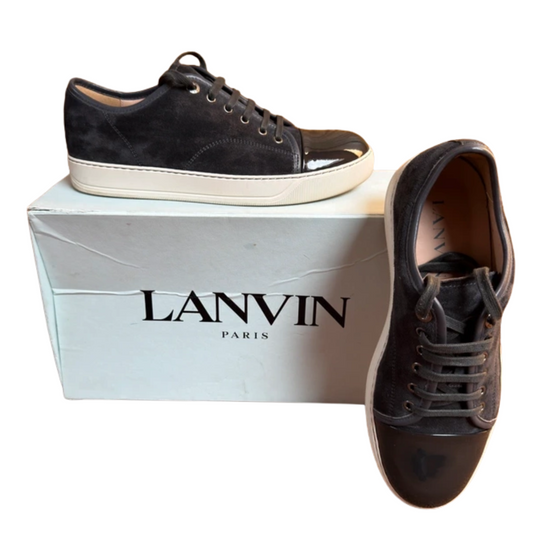 Lanvin Cap Toe Sneakers (Dark Grey)