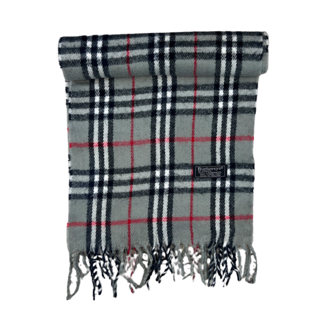 Burberry Scarf (Grey) (Vintage)