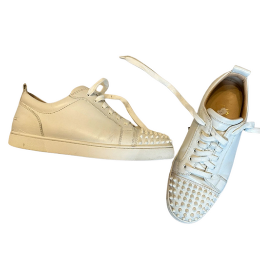 Christian Louboutin Louis Junior Spike Sneakers (White)