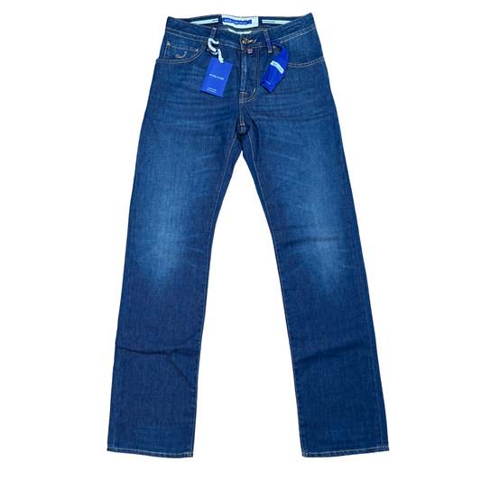 Jacob Cohën Eduard Straight Fit Jeans (Navy) (New)