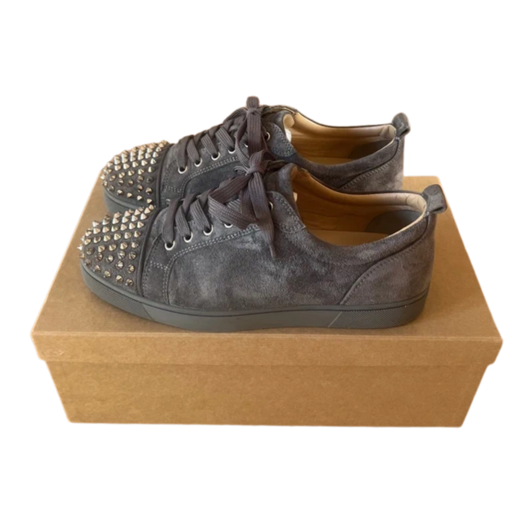 Christian Louboutin Louis Junior Spike Sneakers (Grey)