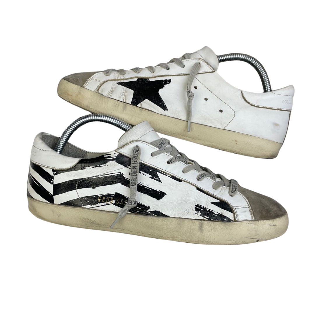 Golden Goose Superstar Sneakers (White Black)