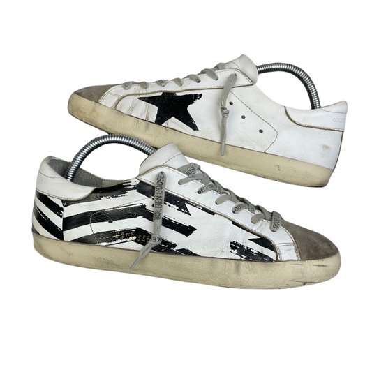 Golden Goose Superstar Sneakers (White Black)