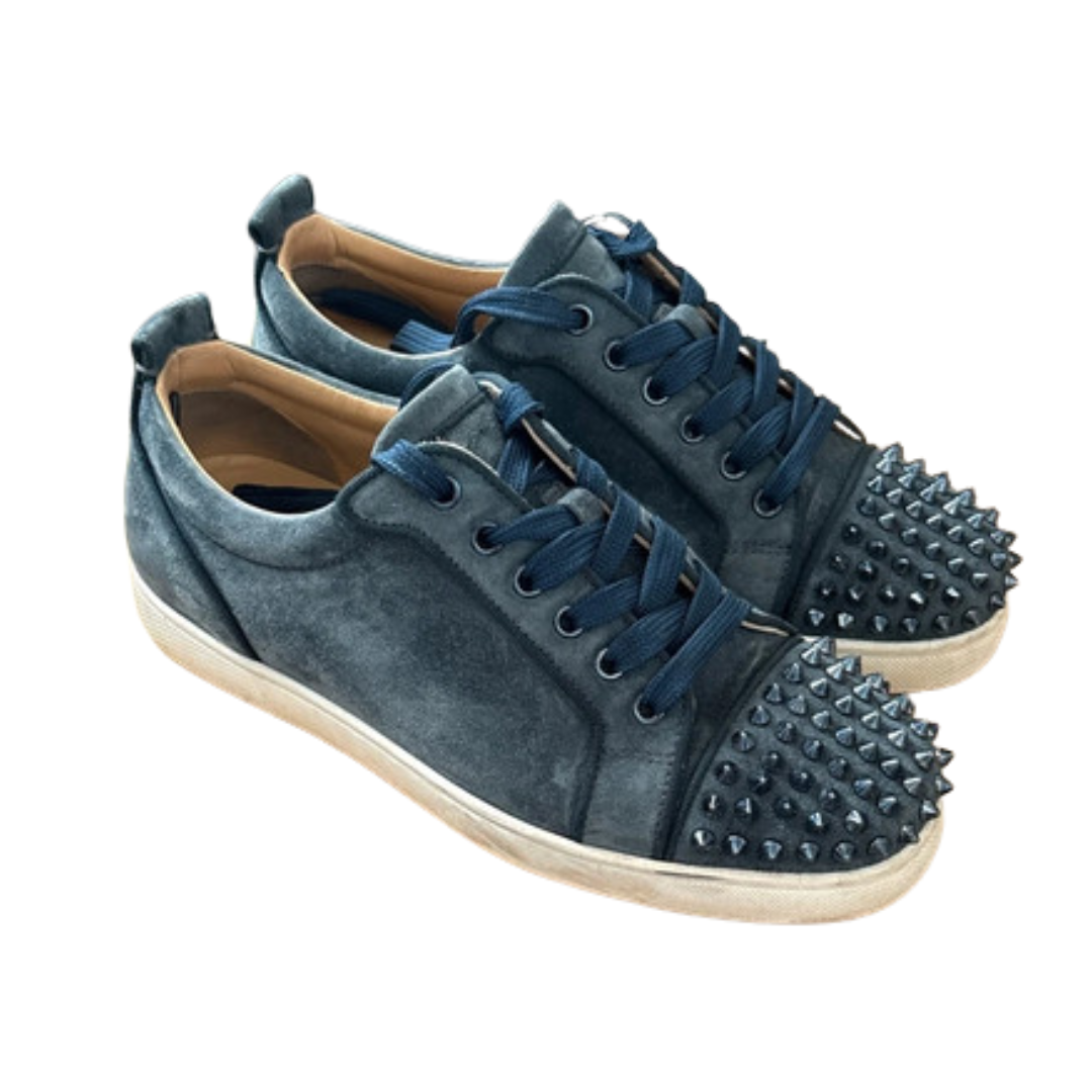 Christian Louboutin Louis Junior Spike Sneakers (Blue)