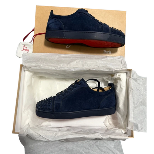 Christian Louboutin Louis Junior Spike Sneakers (Navy)