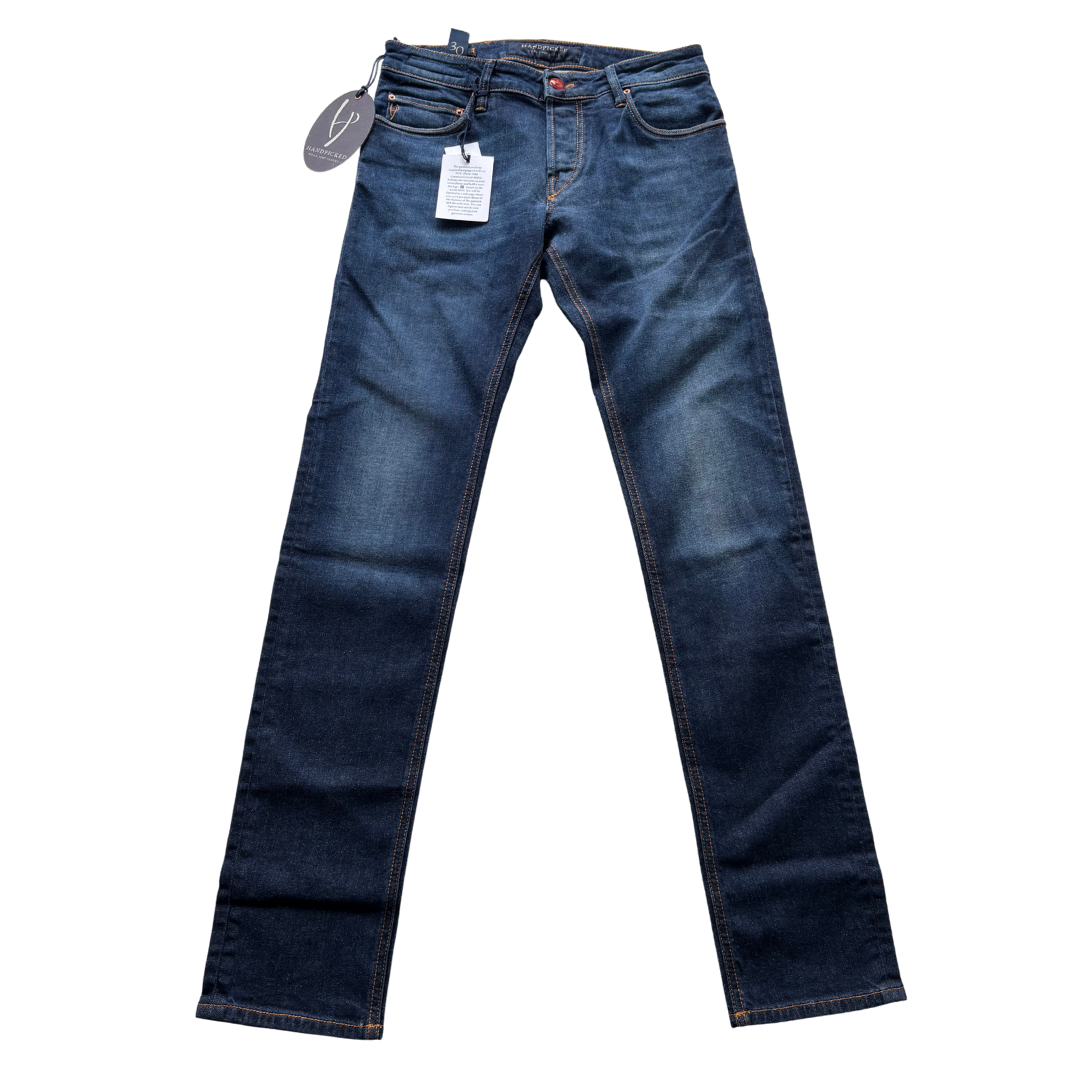 Handpicked Orvieto Slim Fit Jeans (Navy) (New)
