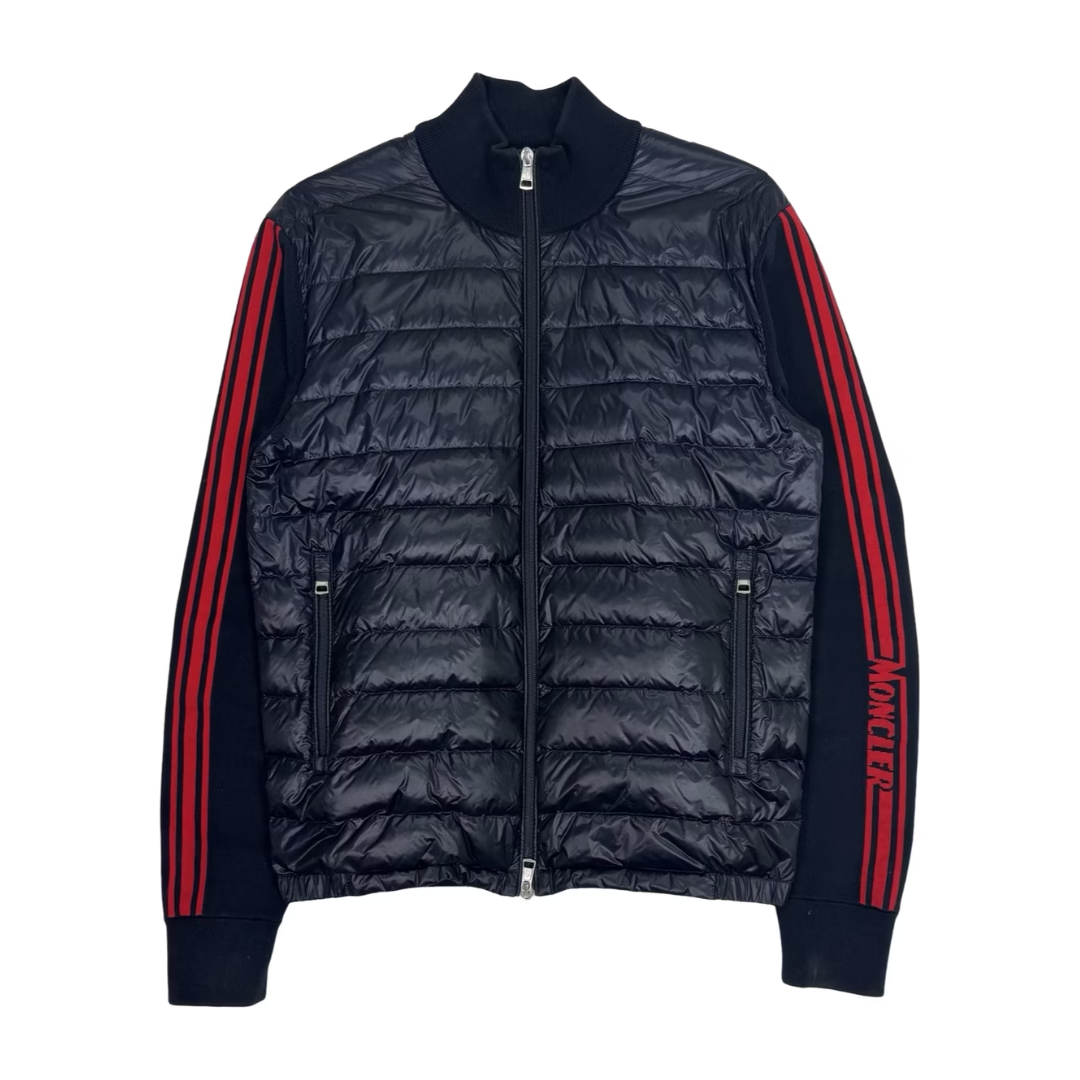 Moncler Maglia Down Cardigan Jacket (Navy)