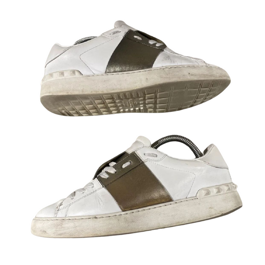 Valentino Garavani Open Sneakers (White Bronze) (Women's)