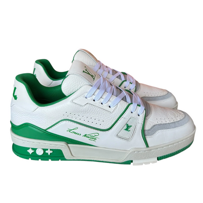 Louis Vuitton Trainer Sneakers (White Green)